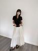 Elegant Hollow Lace Embroidery Patchwork High-Waisted A-Line Midi Skirt - 2026 Versatile Women's Fashion in White