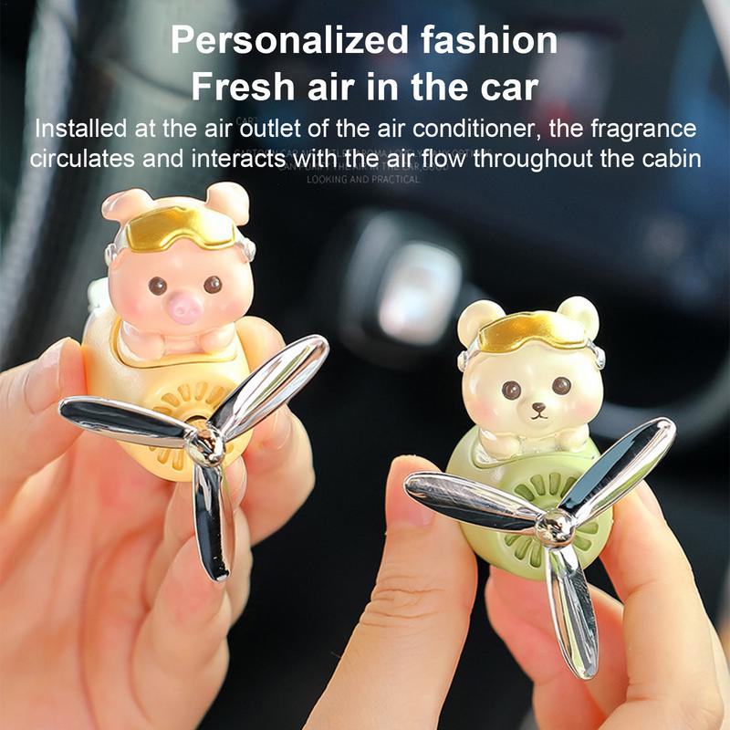 Vent Clip Air Freshener Air Conditioning Outlet Clip With Pilot Design Rotating Propeller Cartoon Vent Clip Fresheners Diffuser