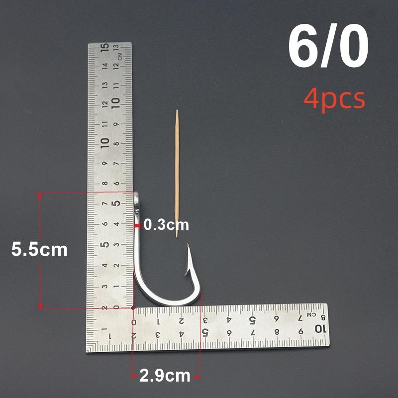Stainless Steel Fishing Hooks 7731 Big Game Thick Tuna Bait Fishing Hook Sea Shark Extra Strong Saltwater
