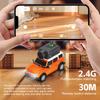 1:64 Mini RC Car, 2.4G FPV Remote Control Toy Car with HD Camera, Gyro, LED Ambient Light, APP Controlled Vehicle for