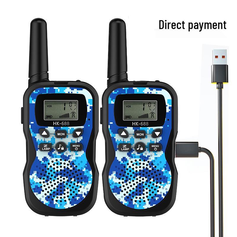 Камуфляжная детская рация с USB-подзарядкой для улицы (Модель 2025 г.)