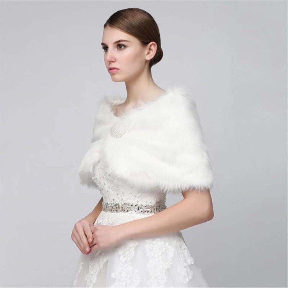 Faux Fur Wedding Faux Fur Shawl Bride Shoulder Fake Collar Rabbit Fur Scarves Plush Shawl Wedding