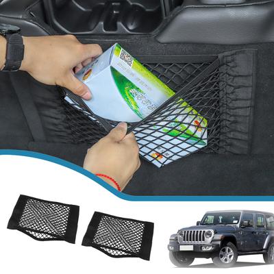 Mesh Drawstring Storage Pouch Bag  Organizer Holder Pocket Nets for Jeep Wrangler TJ JK JL JT 1997-2023 Car Interior Accessories
