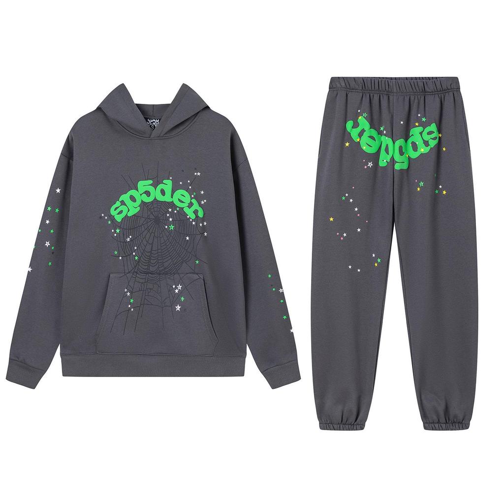 SP5der Spinnenweb Plus Velours Hoodie & Joggingbroek Set - Unisex Trendy Streetwear
