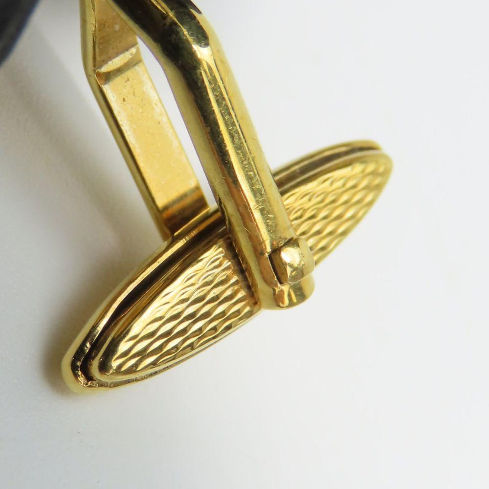 Used Dunhill Cuffs Metal Gold Silver One Side Only