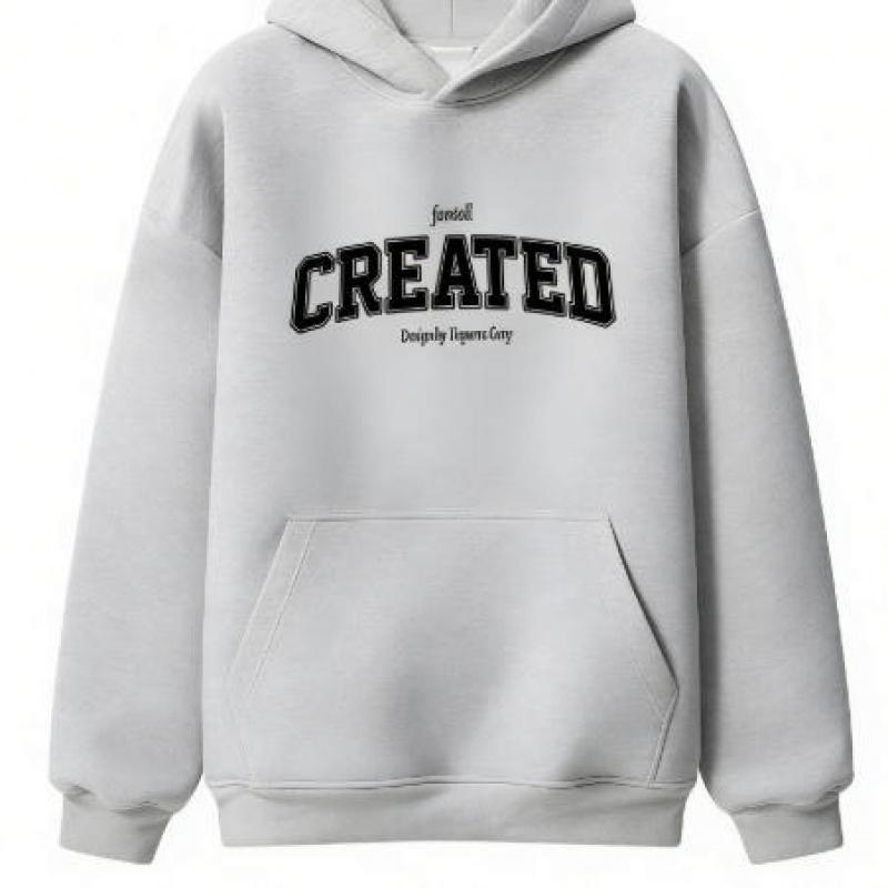 New Autumn Men's Loose-fit Printed Hooded Sweatshirt, Fashionable and Versatile Cotton Jacket
