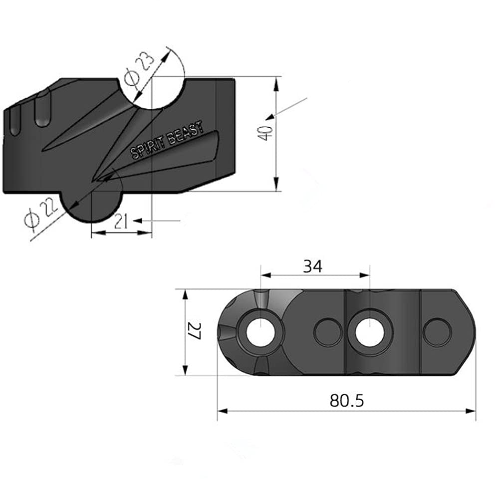 Xinaishan Kawasaki Z400 Handlebar Riser Handle Post (Gray)