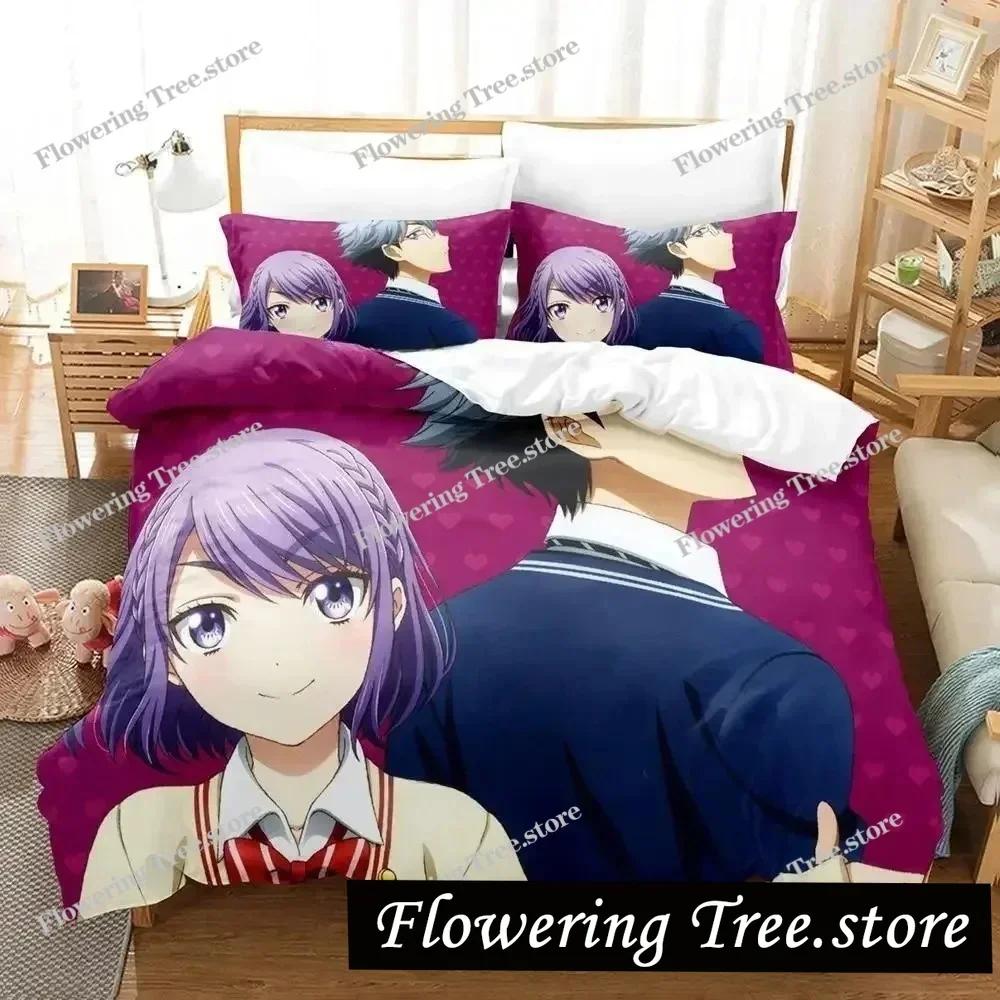 Yamada-kun and the Seven Witches Bedding Set Cartoon Anime Three-piece Set Adult Kid Bedroom Duvet Cover Sets 3D Kawaii Girls029