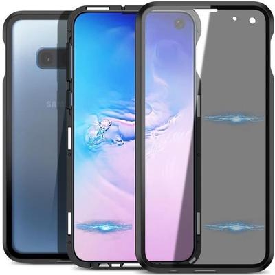 Suritch Etui Pokrowiec na Samsung Galaxy S10e, Magnetyczny, Prywatność, Szkło Hartowane Dwustronne Przezroczyste Odporne na Zarysowania Czarne