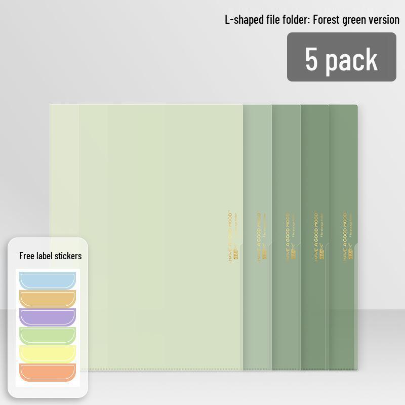 Good E310 A4 Transparent L-Type Document Protector, Thickened Single Sheet File Bag