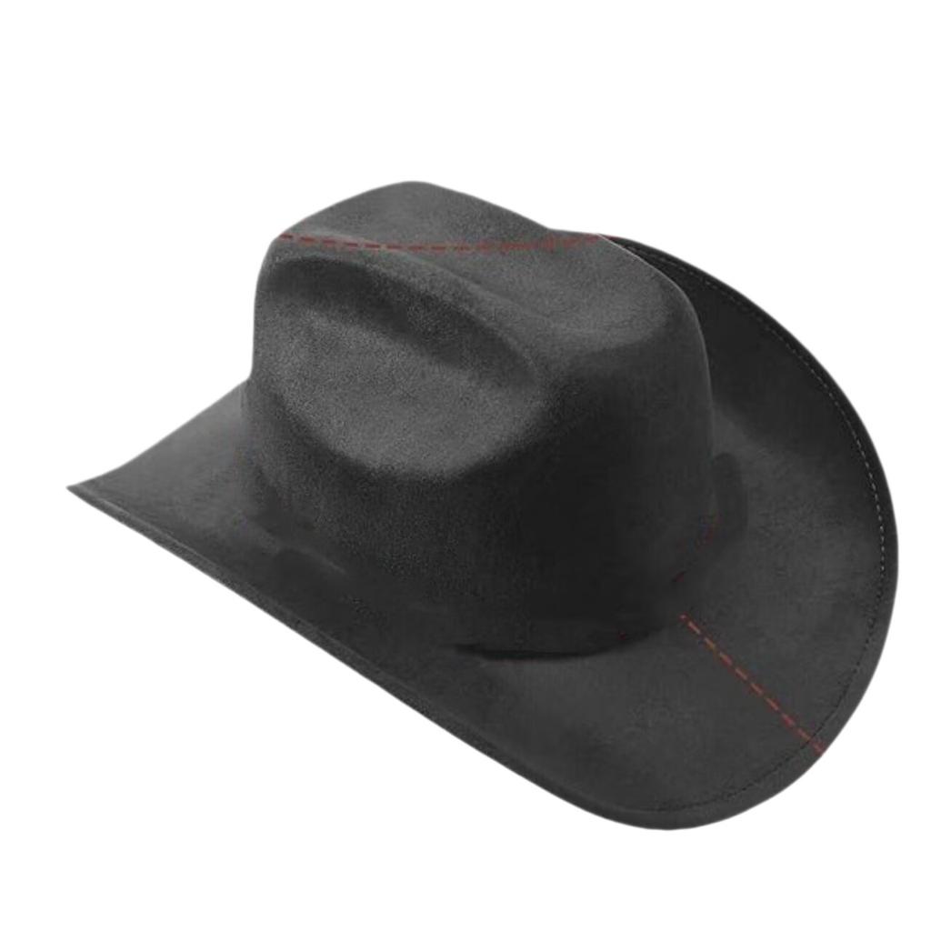 New Color Western Cowboy Hat Men's and Women's Commuting Versatile Simple Wind Wide Brim Top Hat Sun Hat