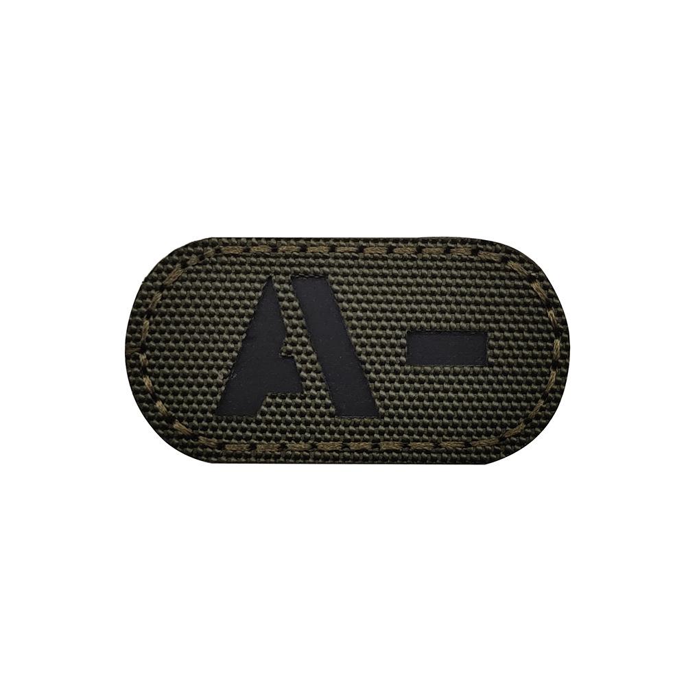 IR Reflective Blood Type Velcro Patch - A/B/AB/O Type, 2x1 inch, Tactical First Aid Morale Patch