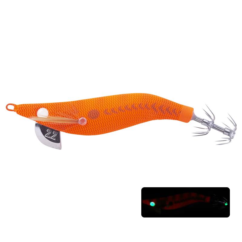 SF Luminous EGI Squid Jig Wooden Shrimp Artificial Baits Cuttlefish EGI Squid Jigging Fishing Lure