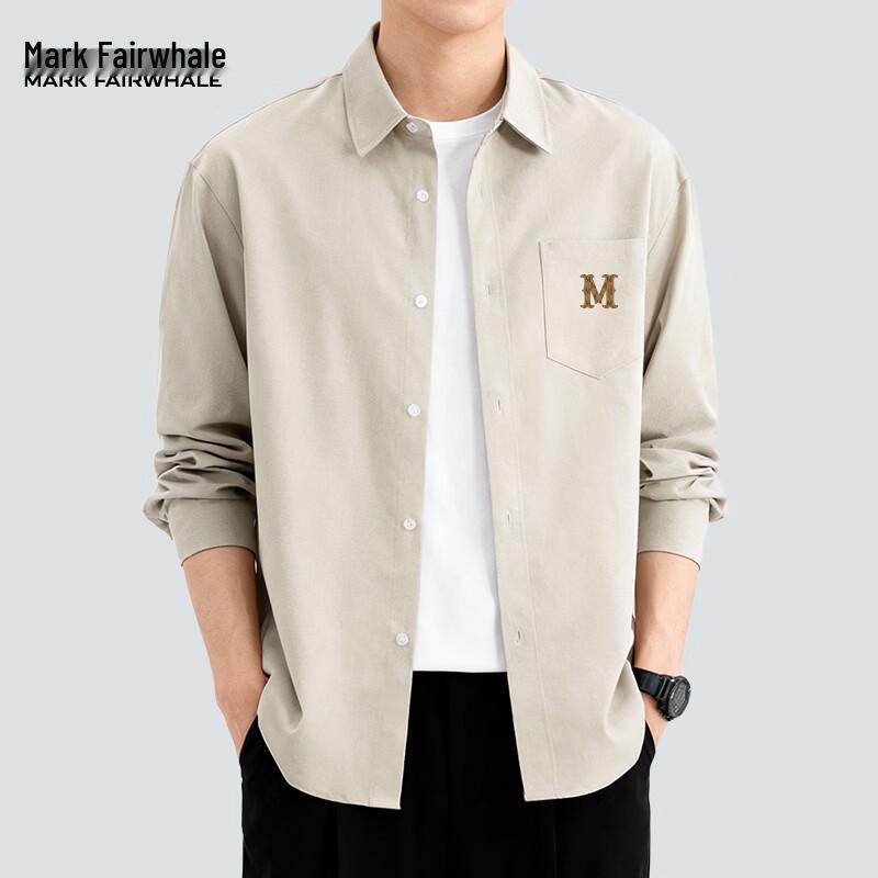 Mark Huafei Men s Oxford Casual Long-Sleeve Shirt 2XL