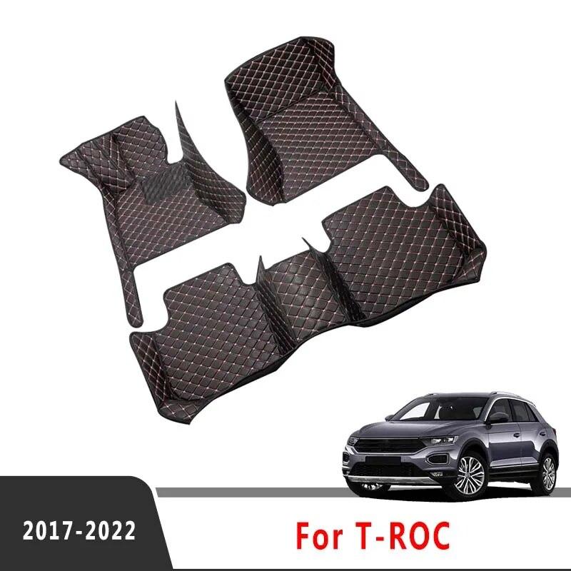 

Car Floor Mats For VW Volkswagen T-ROC TROC 2023 2022 2018 2017 Auto Interior Accessories Custom Carpets Foot Rug