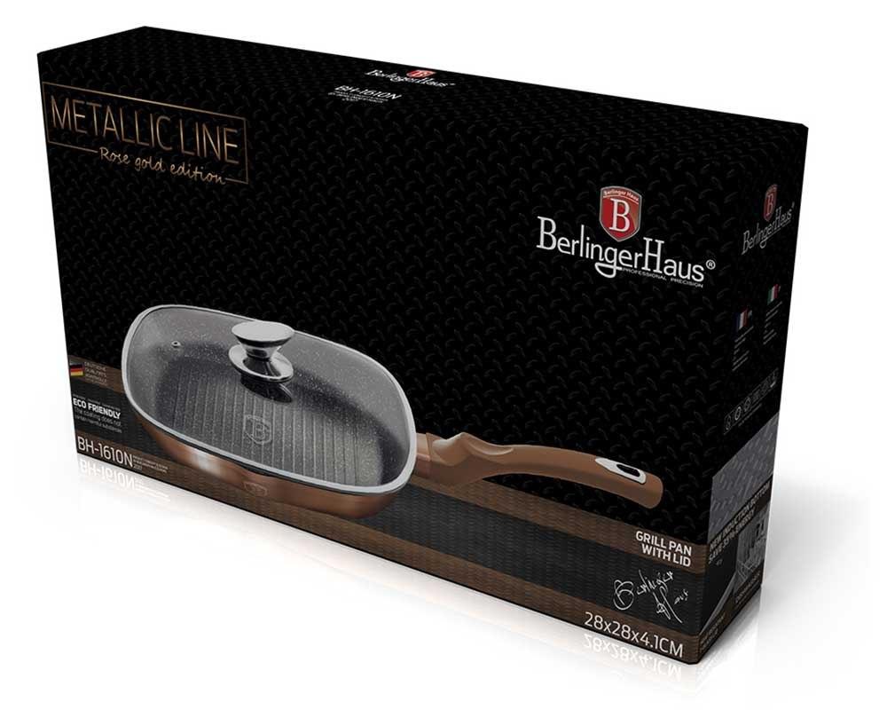 GRANITE GRILL PAN 28 cm BERLINGER HAUS ROSE GOLD BH-1610