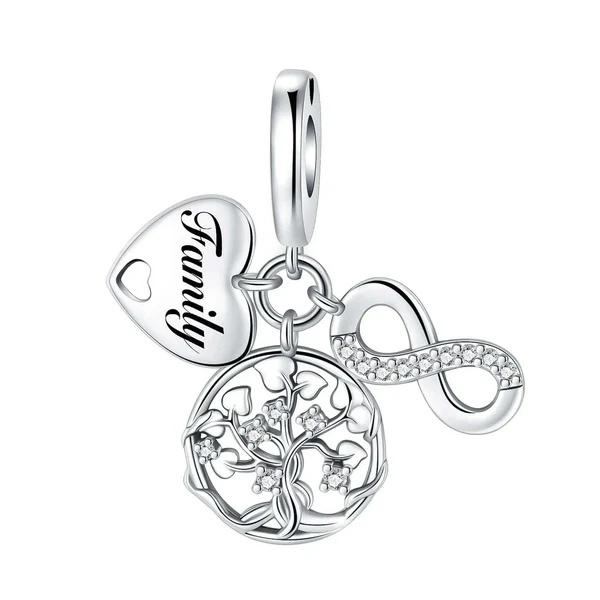 New Copper Charm Fit Original Bracelet Accessories Women Jewelry Crown Family Tree Swing Flower