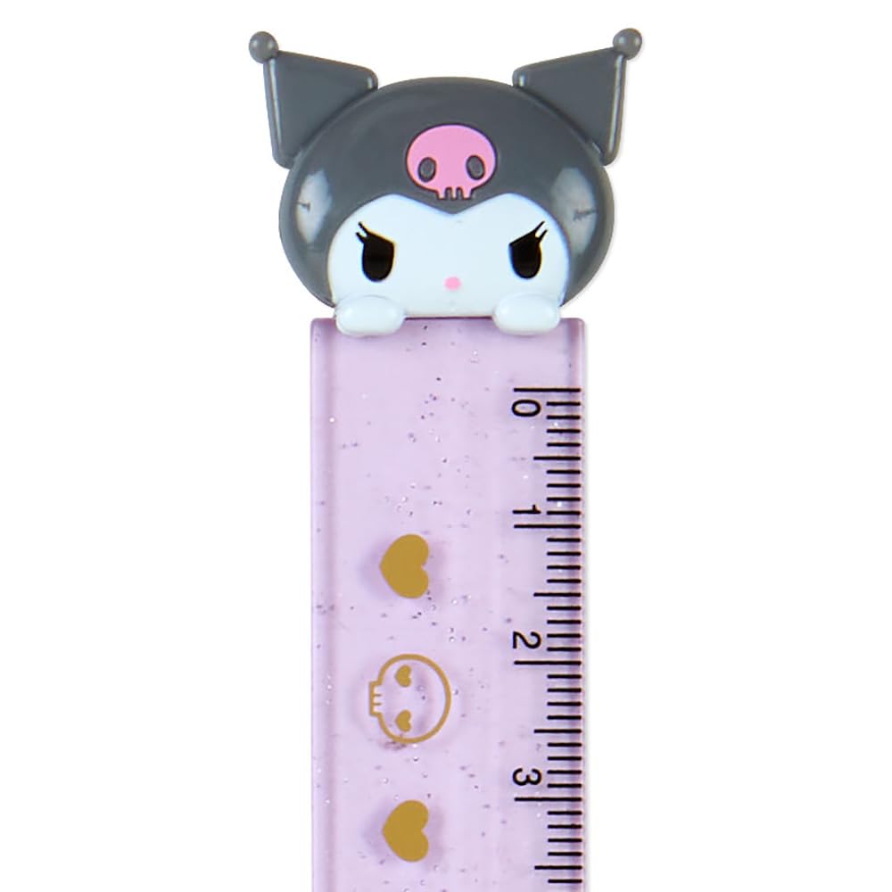Sanrio Sanrio Ruler 15cm Kuromi kuromi Learning Stationery Character 502626 SANRIO (SANRIO) Kuromi-chan 4×0.6×18.3cm Kids'