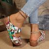 Fashion Women Slippers Wedge Outdoor Fashion Beach Shoes 2025 Summer Buckle Comfortable Anti Slip Flower Trendy Slippers Chanclas Mujer