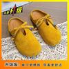 Bow one pedal soft-soled half slippers retro versatile flat-bottomed Boken bag head slippers women's 2025 spring and autumn new models
