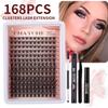 Single Cluster C Curved Multi-Hair False Eyelash Set 8-18Mmdiy Segmented Grafting Thick Eyelashes