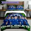 3pcs Duvet Cover Set (1*Duvet Cover + 2*Pillowcase, Without Core),Chelsea F.C Print Bedding Set, Bedroom Decor, All‑Season, Birthday Gift