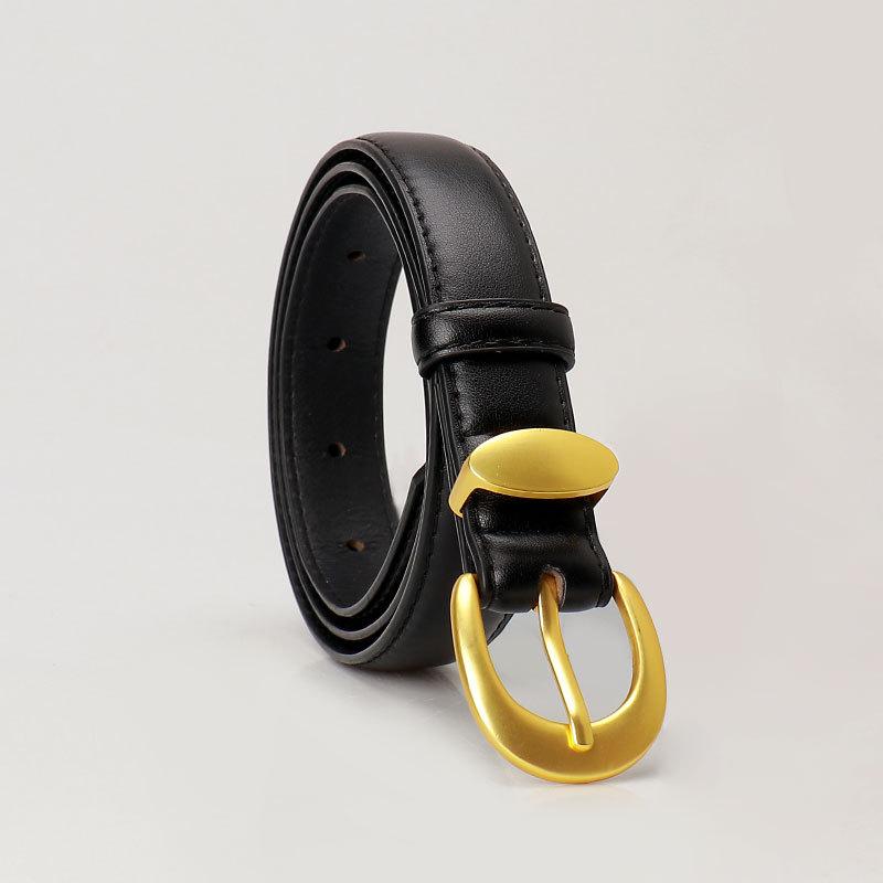 Personalized Commuter Women'S Belt, Premium Decorative Belt, Women'S Alloy Pin Buckle Belt