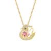 Small Mandarin Duck Necklace High Value Personality Trend Titanium Steel Women'S Collarbone Chain Inlaid With Zircon Exquisite Jewelry