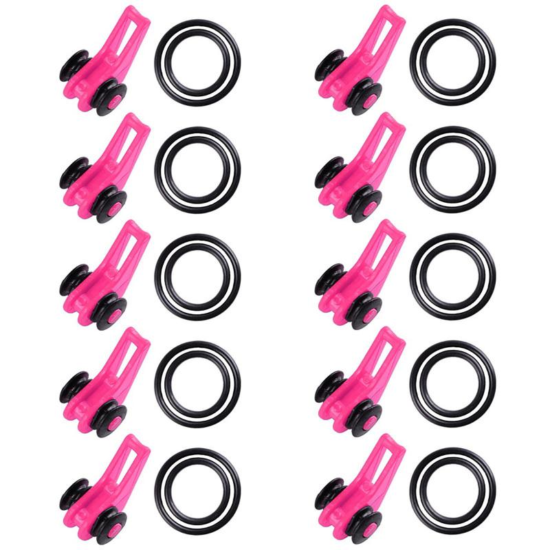 10pcs Lure Fishing Hook Keeper Holders With Rubber Bands Portable Lightweight Fishing Rod Tool