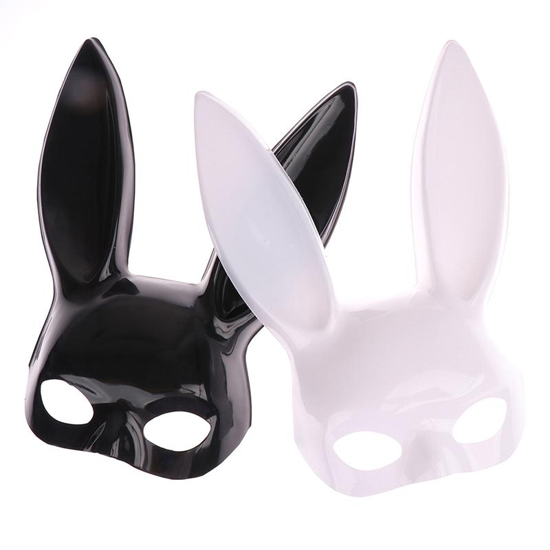 1Pc Sexy Cosplay Pvc Rabbit Mask Women Halloween Masquerade Fancy Party Masks