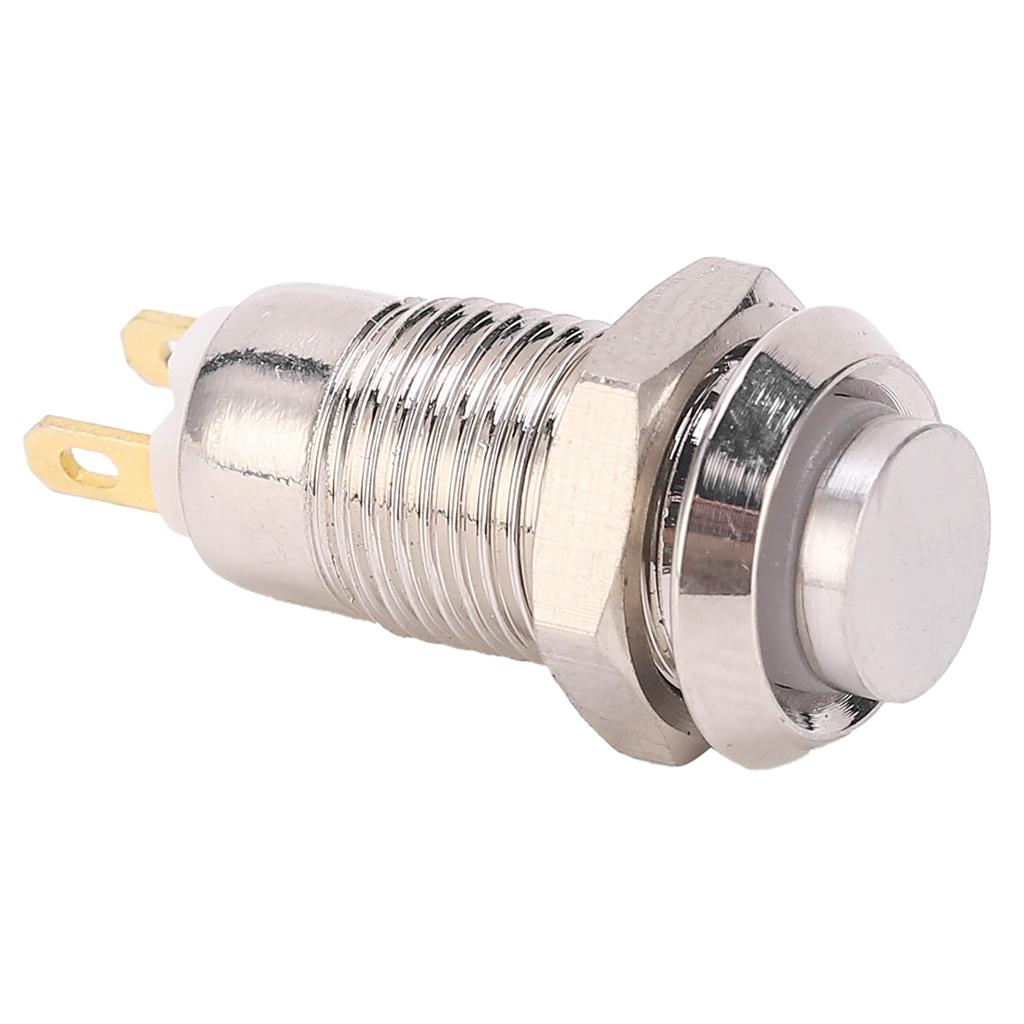 8mm Metalldruckknopfschalter Wasserdichter selbstsichernder Startschalter 3V (Ohne Licht)