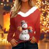 Dámské košile s dlouhým rukávem Roztomilé topy Vánoční potisky Trička Blůzy Ležérní Nadměrné velikosti Základní topy Pulovr