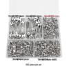 550-Piece Silver Safety Pin Set for Clothing and Household Use