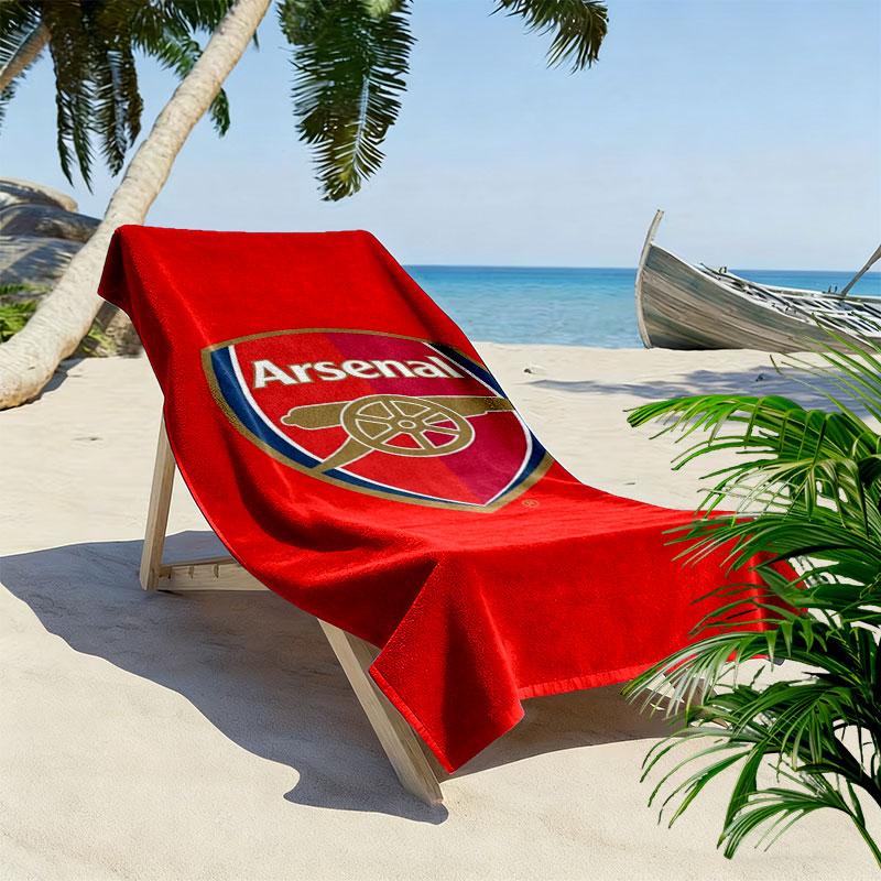 Arsenal F Print Beach Towel, Large Soft Quick Dry Towel for Beach Camping Swimming