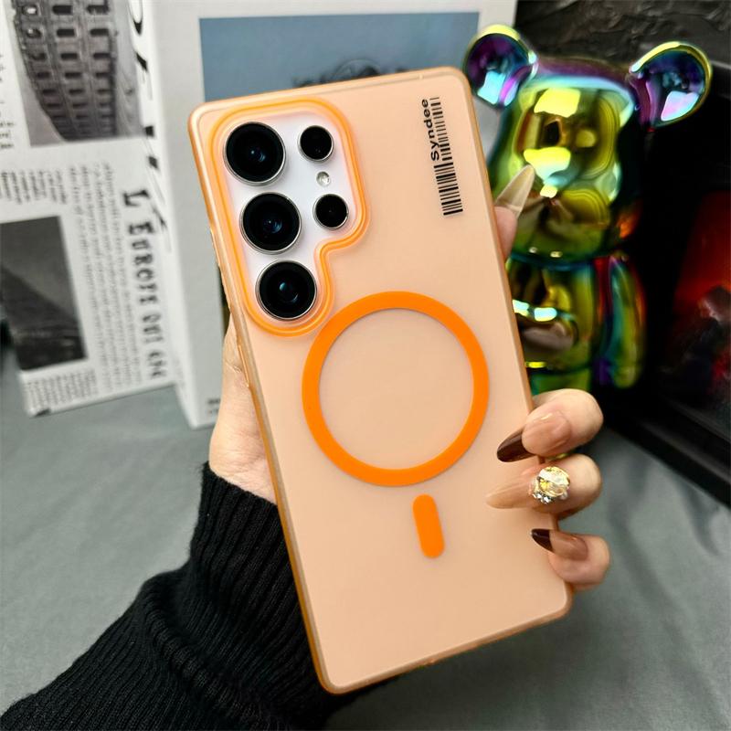 

Полупрозрачные матовые твердые ПК чехлы для телефона для Samsung Galaxy S25 S24 S23 S22 Ultra S21 Plus S20 FE чехол для Magsafe магнитная крышка Galaxy S23+