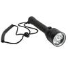S5 Diving Flashlight with Anti Skid Rope Hard Anodized Treatment Underwater Camping Torch Black