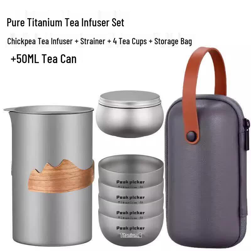 Youluo Portable Pure Titanium Travel Tea Set
