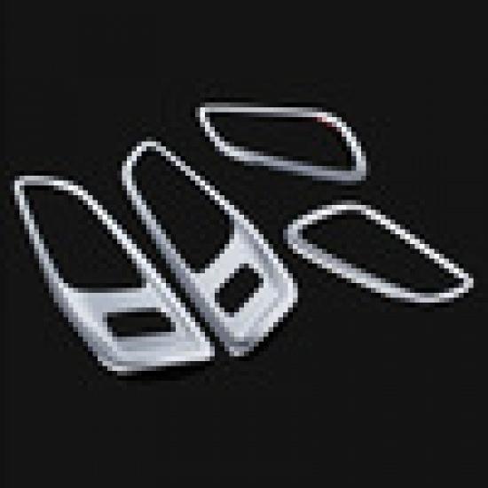 ABS Chrome Inner Door Handle Decorative Sequins Armrest Decoration Stickers Trim for Ford Kuga Escape 2014 -