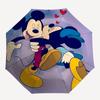 Mickey Mouse, Love Themed Automatic Opening and Closing Umbrella, Brightly Colored 8-rib Portable Umbrella, Suitable for Men and Women, A Pe