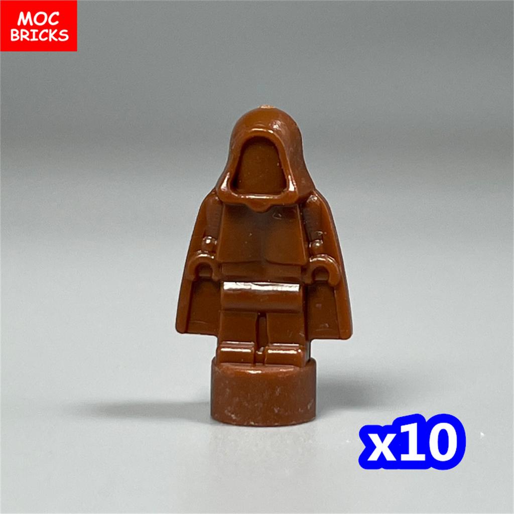 10pcs/lot MOC Bricks Figure 16478 1.8cm Mini Statue Hood Blank Model Building Blocks Custom Unprinted Dolls Kids Toys