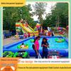 Children's Inflatable Electric Bumper Boat - Hand-Cranked & Paddle, Double Person Parent-Child Outdoor Play Toy.