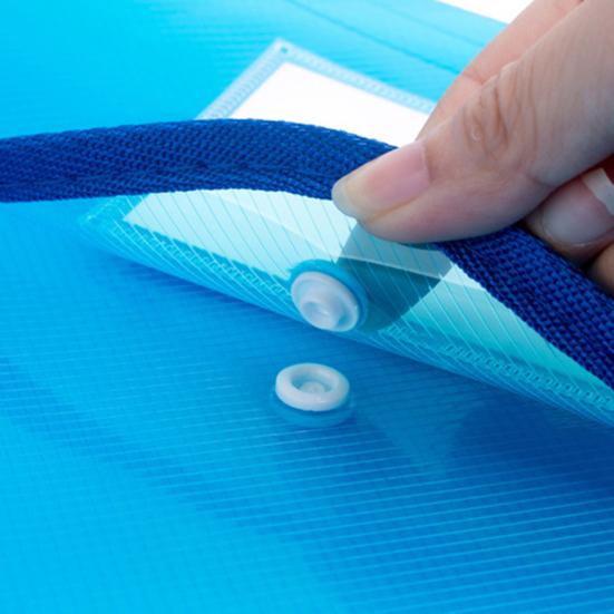 Plastic File Folder Waterproof Transparent Expanding Document Organizer with Snap Closure No Dividers Portable A4/B5 Size File Pouch for Office