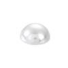 Semi-Circular White Pearl Flat Back Stickers for DIY Nail Art and Phone Cases