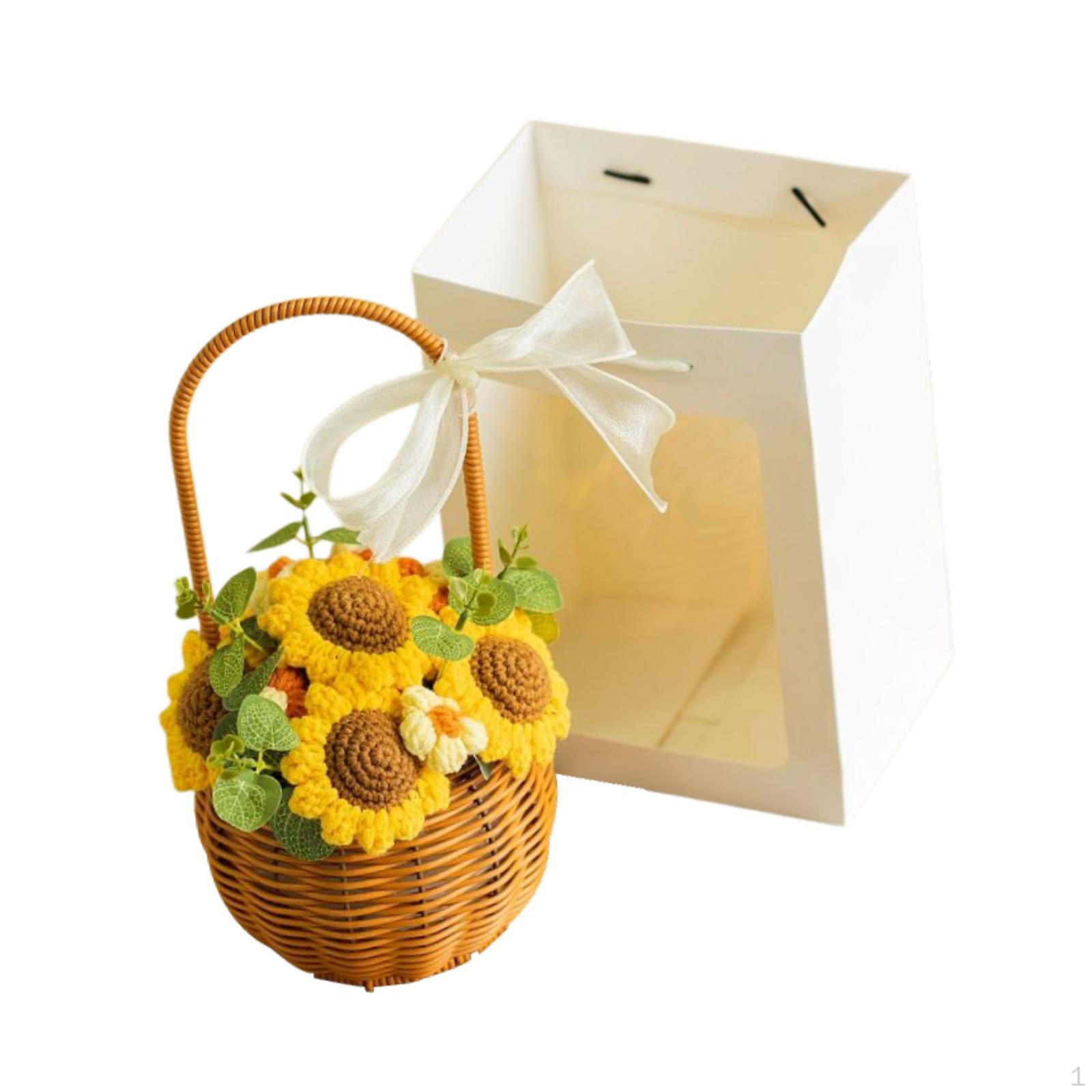 

Crochet Bouquet for Living Space And Office Gift Mother s Day Sunflowers