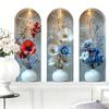 Autocolant de perete vază 3D Vază Perete și Lipire Decal amovibil Decojire PVC Artă de perete cu flori
