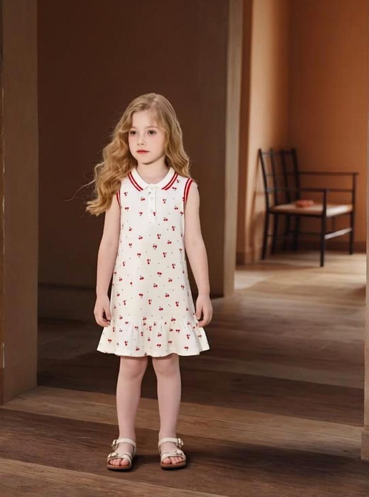 Girls Sleeveless Summer Dress Cute Sweet Casual Kids Dress