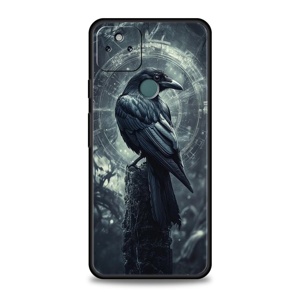 Black Raven Phone Case Cover for Google Pixel 10 9 8 7 6 9A 8A 7A 6A Pro Shockproof Soft TPU 10 Pro XL Shell Fundas Capas Coque
