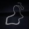 Minimalist Water Cube Necklace And Earrings Set For Brides And Women
