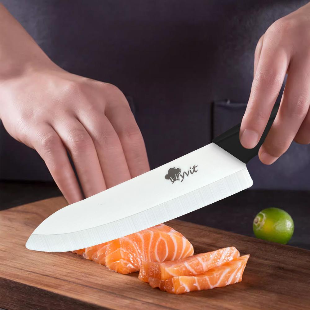 Keramisches Küchenmesser 3 4 5 6 Zoll Kochmesser Allzweckschneider Schälmesser Set Weiß Zirkonoxidklinge Kochen Fleischschneider