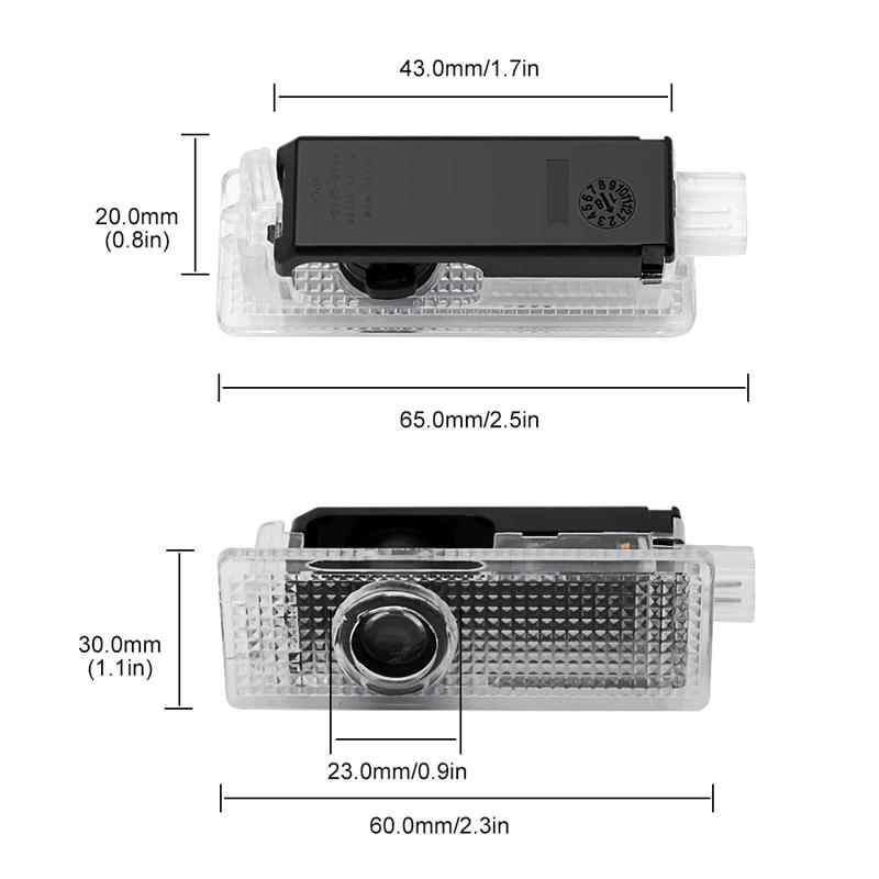 2Pcs Cooper S Projector LED Car Door Ghost Shadow Welcome Light For Works R55 R56 R50 R53 R60 R61 F54 F55 F56 F60 Accessories